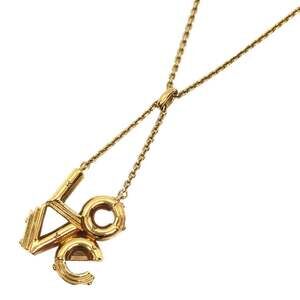 LOUIS VUITTON Gold Love Necklace
